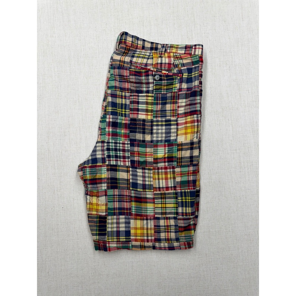 Polo Ralph Lauren Mens Patchwork Plaid Shorts Classic Fit 9 Inch Size 40 Multi